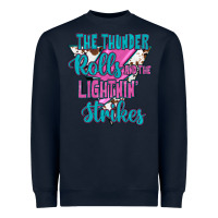 Navy The Thunder Rolls And The Lıghtnıng Strikes Heavyweight Sweatshirt - JahusDesignShop
