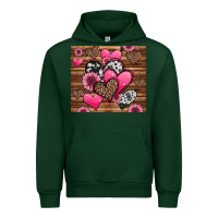 Forest Green valentines day western hearts and sunflowers Urban Hoodie - Jasminsmagicworld
