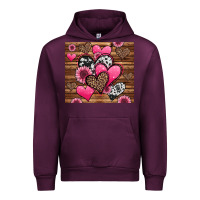 Mauve Wine valentines day western hearts and sunflowers Urban Hoodie - Jasminsmagicworld