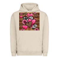 Pigment French Oak valentines day western hearts and sunflowers Urban Hoodie - Jasminsmagicworld