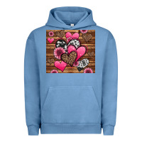 Pigment Pebble Blue valentines day western hearts and sunflowers Urban Hoodie - Jasminsmagicworld