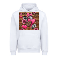 White valentines day western hearts and sunflowers Urban Hoodie - Jasminsmagicworld
