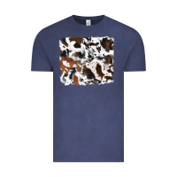 Vintage Denim cowhide background Vintage Tee - RanaPortraitStore