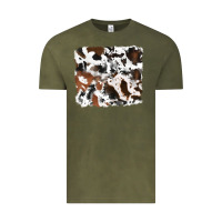 Vintage Olive cowhide background Vintage Tee - RanaPortraitStore