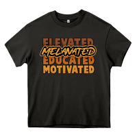 Asphalt Elevated melanated educated motivated Heavy Core Tee - HowdyJamesFarm