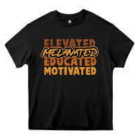 Black Elevated melanated educated motivated Heavy Core Tee - HowdyJamesFarm