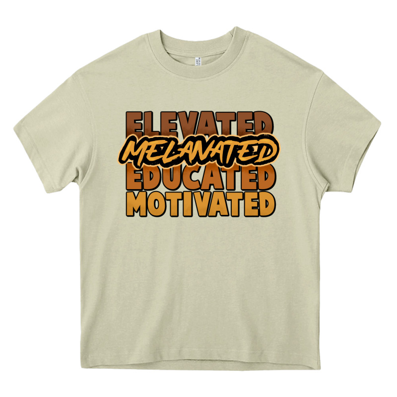 Elevated Melanated Educated Motivated Heavy Core Tee by HowdyJamesFarm | Teevron