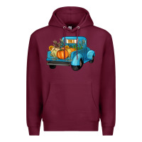 Burgundy fall truck Premium Hoodie - Artiststas