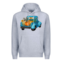 Heather Grey fall truck Premium Hoodie - Artiststas