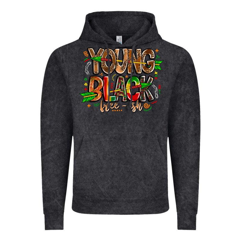 Young Black Free Ish Vintage Hoodie by CowhideDigitalArt | Teevron