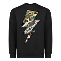 Black Lightning Bolt Heavyweight Sweatshirt - JahusDesignShop