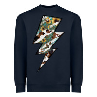 Navy Lightning Bolt Heavyweight Sweatshirt - JahusDesignShop