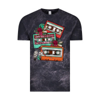 Cloud Black cassette floral gemstone Vintage Tee - FaDigitalArtStudio
