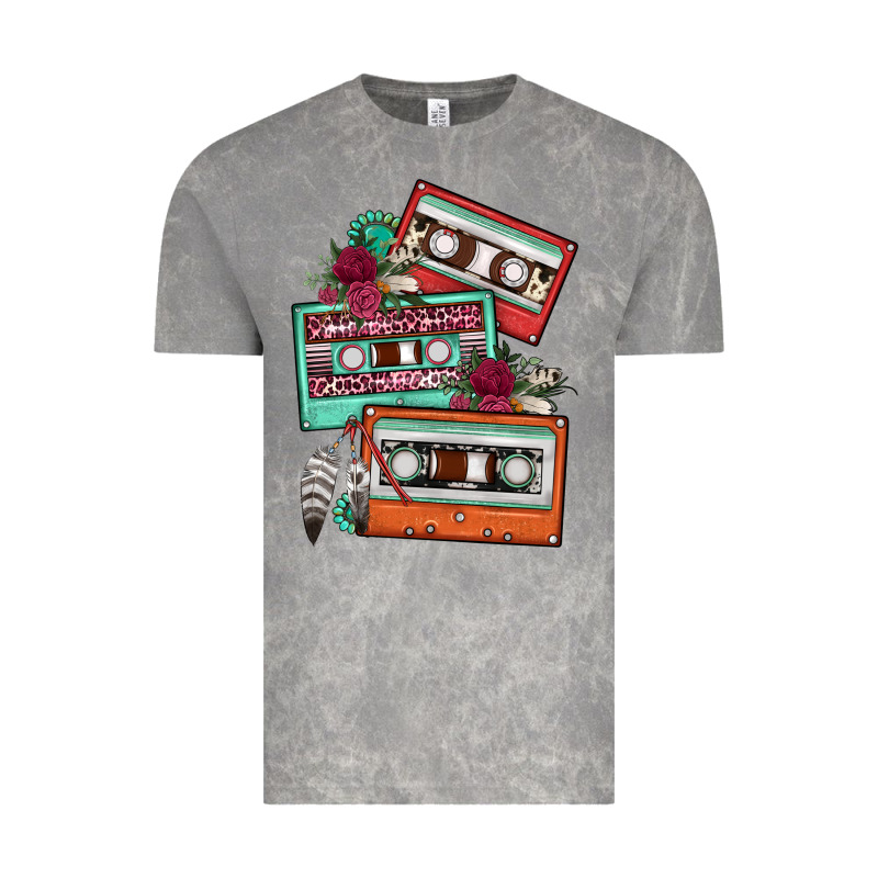 Cassette Floral Gemstone Vintage Tee by FaDigitalArtStudio | Teevron