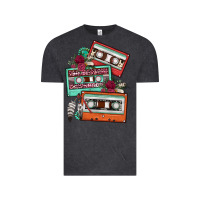 Vintage Black cassette floral gemstone Vintage Tee - FaDigitalArtStudio
