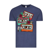 Vintage Denim cassette floral gemstone Vintage Tee - FaDigitalArtStudio