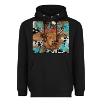 Black western roses cow Heavyweight Hoodie - RanaPortraitStore