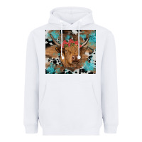 White western roses cow Heavyweight Hoodie - RanaPortraitStore