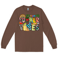 Chestnut Summer Vibes Long Sleeve Tee - CowhideDigitalArt