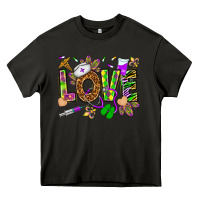 Asphalt Mardi Gras love Nurse Heavy Core Tee - HowdyJamesFarm