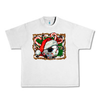 Lunar Rock Soccer Ball Christmas With Hat And Candy Cane Urban Heavy Tee - FaDigitalArtStudio