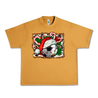 Peanut Butter Soccer Ball Christmas With Hat And Candy Cane Urban Heavy Tee - FaDigitalArtStudio
