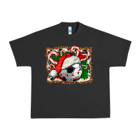 Pigment Black Soccer Ball Christmas With Hat And Candy Cane Urban Heavy Tee - FaDigitalArtStudio