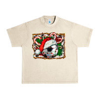 Sandshell Soccer Ball Christmas With Hat And Candy Cane Urban Heavy Tee - FaDigitalArtStudio
