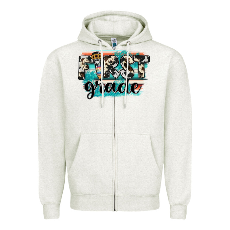 First Grade Zipper Hoodie by JahusDesignShop | Teevron