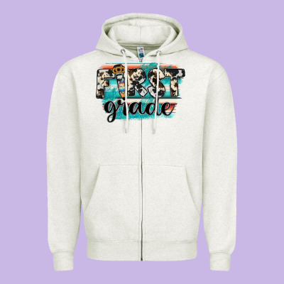 First Grade Zipper Hoodie Designed By Jahusdesignshop