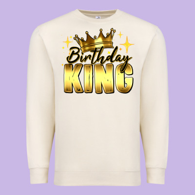 Birthday King Premium Sweatshirt Designed By Ranaportraitstore