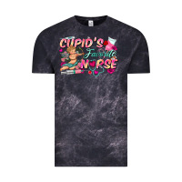 Cloud Black cupid's favorite nurse Vintage Tee - FaDigitalArtStudio