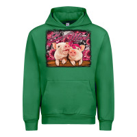 Emerald be mine valentine's day pigs Urban Hoodie - Jasminsmagicworld