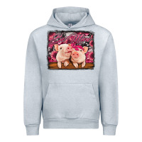 Heather Grey be mine valentine's day pigs Urban Hoodie - Jasminsmagicworld