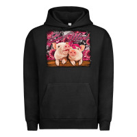 Pigment Black be mine valentine's day pigs Urban Hoodie - Jasminsmagicworld