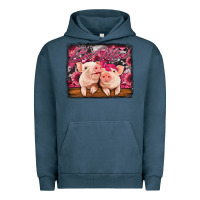 Pigment Midnight Navy be mine valentine's day pigs Urban Hoodie - Jasminsmagicworld