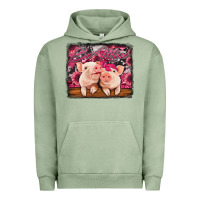 Pigment Oil Green be mine valentine's day pigs Urban Hoodie - Jasminsmagicworld