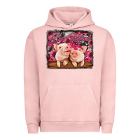 Pigment Salmon be mine valentine's day pigs Urban Hoodie - Jasminsmagicworld