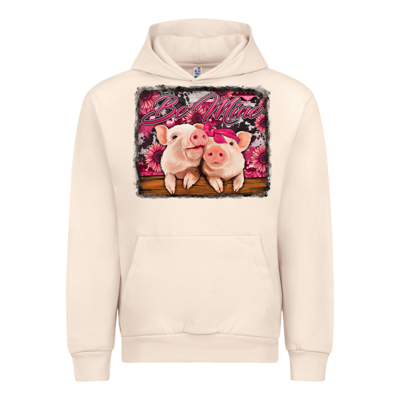 Be Mine Valentine's Day Pigs Urban Hoodie by Jasminsmagicworld | Teevron