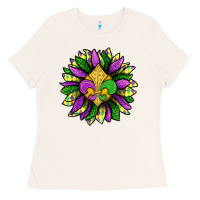 Bone Mardi Gras Sunflower Ladies Tee - BundleAndBundleShop