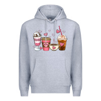 Heather Grey Mommy coffee Premium Hoodie - Artiststas
