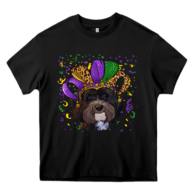 Mardi Gras Havanese Dog With Hat Heavy Core Tee by RanaPortraitStore | Teevron