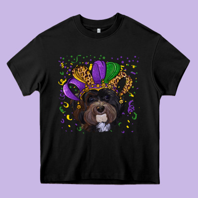 Mardi Gras Havanese Dog With Hat Heavy Core Tee Designed By Ranaportraitstore