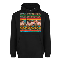 Black western serape pigs Heavyweight Hoodie - RanaPortraitStore