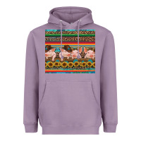 Lavender western serape pigs Heavyweight Hoodie - RanaPortraitStore
