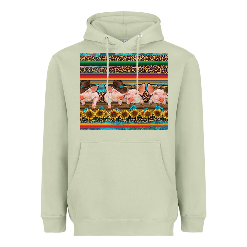Western Serape Pigs Heavyweight Hoodie by RanaPortraitStore | Teevron