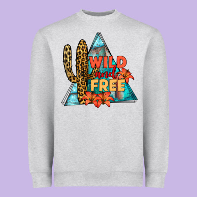 Wıld And Free Heavyweight Sweatshirt Designed By Jahusdesignshop