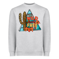 Heather Grey Wıld and Free Heavyweight Sweatshirt - JahusDesignShop