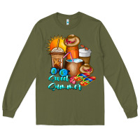 Army Green Sweet Summer Long Sleeve Tee - CowhideDigitalArt