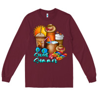 Burgundy Sweet Summer Long Sleeve Tee - CowhideDigitalArt